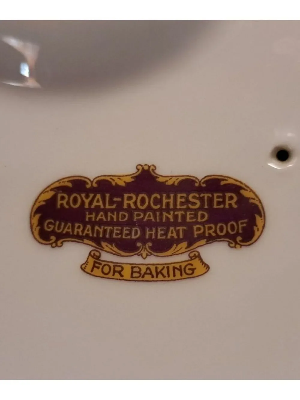 Vintage 1930's Royal Rochester Round Covered Baking Casserole Dish & Stand